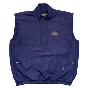 DryJoys FJ Golf Vest 1/4 Zip Pullover Lined Windbreaker Navy Men Sz M Aberdeen - Picture 1 of 8