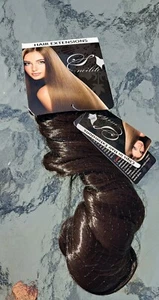 Dark Brown 1 Piece No Clip Hair Extensions Long Straight Halloween - Picture 1 of 1