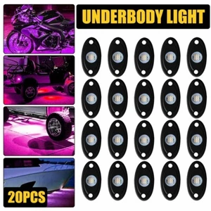 20X Purple LED Rock Light Underbody Glow Neon Lamp For Jeep Truck SUV EBE - Picture 1 of 11