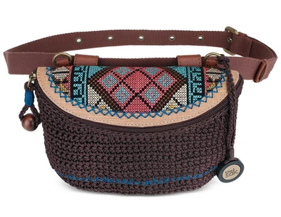 THE SAK Mujer Sayulita Riñonera Crochet Cinturón Bolso Bandolera Marrón Tribal Foto 1 de 4