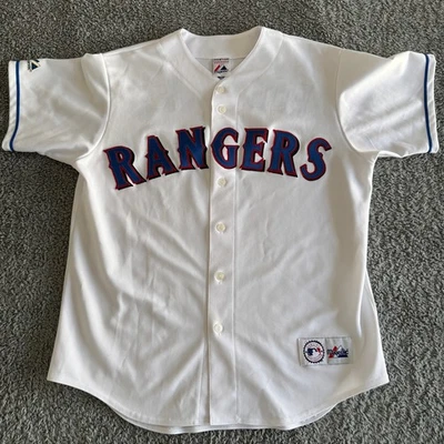 Camiseta De Colección Texas Rangers Alex Rodriguez #3 Majestuosa Hecha en EE. UU. Talla Grande Foto 1 de 4