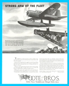 Foote Bros. catapult aircraft carrier Chicago Navy ships print ad 1943 WWII - Picture 1 of 4
