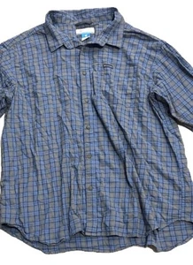 Camisa polo Columbia a cuadros con botones para hombre talla XXL azul - Imagen 1 de 5
