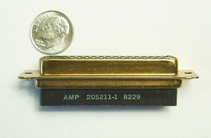 ~Qty=1 AMP TE Tyco 205211-1 Female Receptacle Connector DB50 (for Snap-in Pins) - Picture 1 of 4