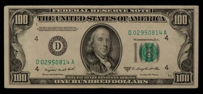 FR 2160-D $100 1950 C Federal Reserve Note US - AU - SKU-CA1556 - Image 1 of 2