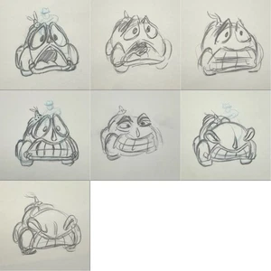 Who Framed Roger Rabbit Benny the Cab Production Drawing Animation Sequence 12 - Picture 1 of 14