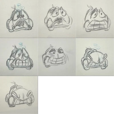 Who Framed Roger Rabbit Benny the Cab Production Drawing Animation Sequence 12 - Image 1 of 4