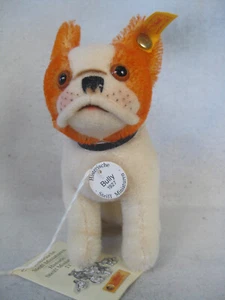Vintage Steiff 5" Bully Dog Mohair 1927 replica 031496 Germany NOS - Picture 1 of 6