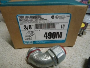 Topaz 490M 3/8" Liquid Tight 90° Connector (Pack of 4) - Picture 1 of 3