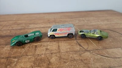 Hot Wheels Redline lot of 3 random cars corvette, van, ferrari  - Image 1 of 4