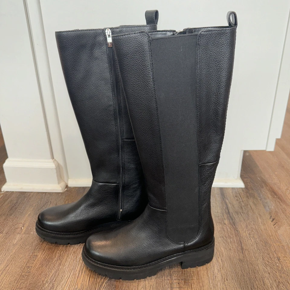 BOTAS CLARKS DE CUERO NEGRAS Talla 8 Nunca Usadas Foto 1 de 4