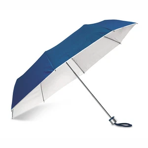 Folding umbrella silver lining & Matching coloured pouch. 8 panels,Manual Open - Picture 1 of 50