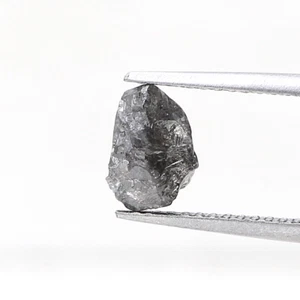 DIAMANTE SIN CORTAR 0.96TCW COLOR NEGRO FORMA IRREGULAR NATURAL PARA HACER REGALO PRIMER ENCUENTRO - Imagen 1 de 14