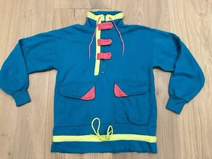 Sudadera Pullover Vintage Años 80 1980 Evento Principal Bloques de Color Talla S Multicolor - Imagen 1 de 10