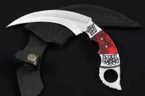 Karambit Knife Fixed Blade Damascus Kerambit Traditional knife - Picture 1 of 6