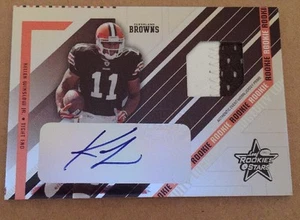 2004 Leaf Rookies & Stars Kellen Winslow Jr. 2 color patch auto autograph RC /10 - Picture 1 of 2