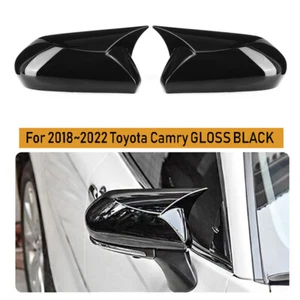 CUBIERTA ESPEJO LATERAL NEGRO BRILLANTE PARA 2018-2023 TOYOTA CAMRY M ESTILO NEGRO BRILLANTE AÑADIR SUPERPOSICIONES - Imagen 1 de 7