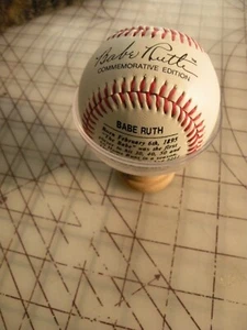 1995 100th Anniversary Babe Ruth Photo Commemorative Ball ON STAND - Picture 1 of 7