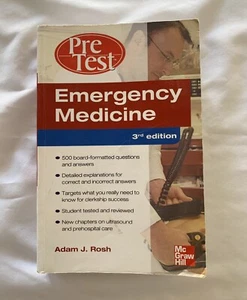 Emergency Medicine PreTest Self Assessment and Review Third 3rd Edition Book - Picture 1 of 3