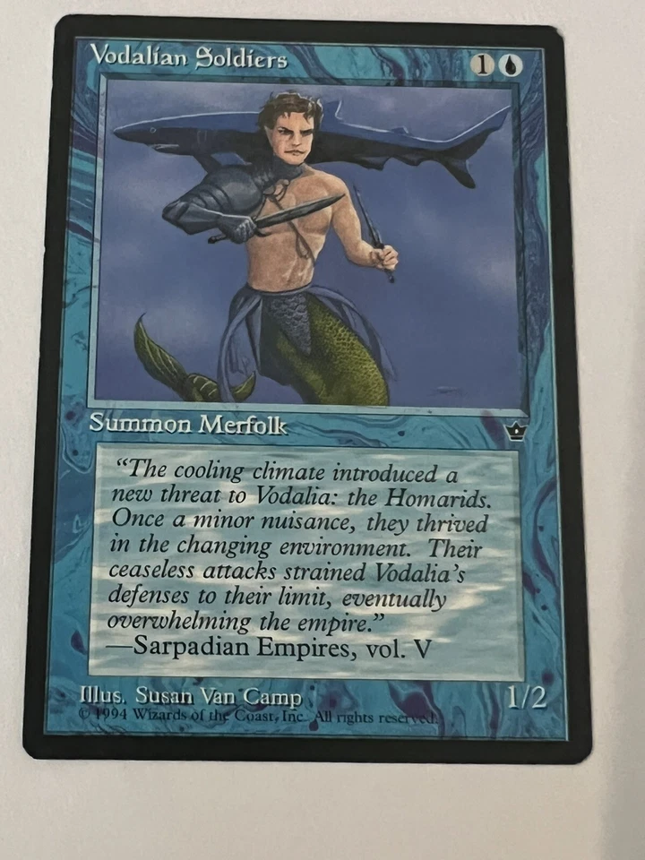 Vodalian Soldiers, MTG Fallen Empires (1994) Common Blue Creature NM - Image 1 of 1