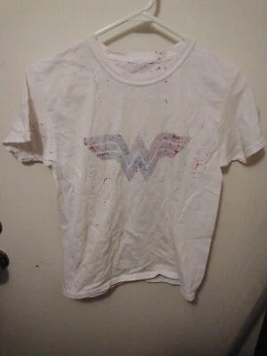 Camisa con capa grande Wonderwoman hecha a mano para niñas Foto 1 de 3