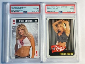 Trish Stratus 2018 WWE Legends PSA 10 GEM MINT & 2005 Heritage PSA 9 Both Pop 1! - Picture 1 of 5