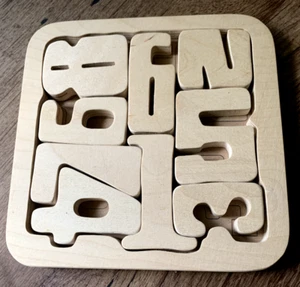 IKEA Pyssla Wood Wooden Number Puzzle Paintable Durable Children's Toy - Picture 1 of 5