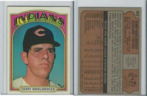 1972 Topps Baseball, #642 Denny Riddleberger, Cleveland Indians - Picture 1 of 1