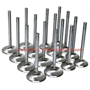 New Stainless Steel Valve Set +.100" Long 2.080" Intake & 1.625 Exhaust sb Chevy - Bild 1 von 3
