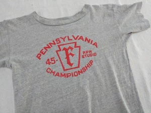 Camiseta gris Pennsylvania 45RPM cuarenta y cinco RPM estudio por R años 90 etiqueta camión talla 1 - Imagen 1 de 8