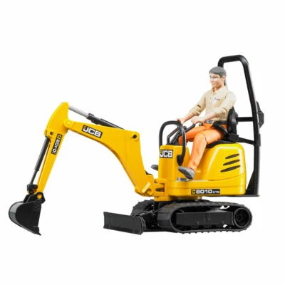 Bruder Jcb Micro Excavator 8010 Cts and Construction Worker (Colors May Vary) - Image 1 of 2