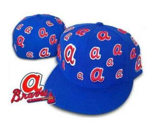 Atlanta Braves Trick Trade Cooperstown Collection Fitted Hat Cap - Blue - Picture 1 of 1