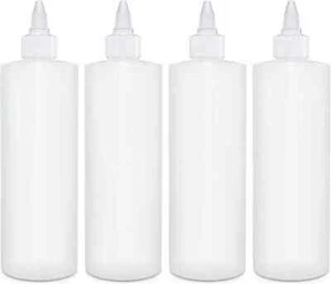 Condiment Squeeze Bottles, 16 OZ Empty with Twist Top Cap, Leak Proof - 4 PACK - Bild 1 von 4
