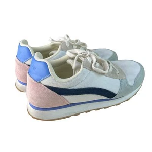 J.Crew Damen Größe 10 City Sneaker Schnürschuhe in Hellblau Pink und Navy - Bild 1 von 9