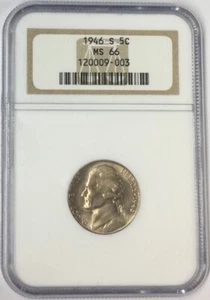 1946-S 5C Jefferson Nickel NGC MS66 # - Picture 1 of 4