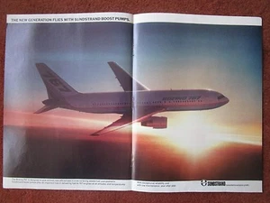 5/1982 PUB SUNDSTRAND BOOST FUEL PUMP BOEING 767 AIRLINER ENGINE ORIGINAL AD - Imagen 1 de 1