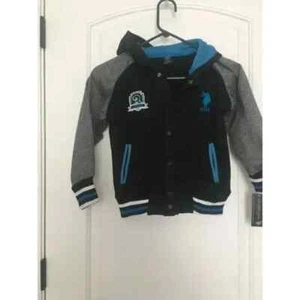 U.S. Polo ASSN. Boy's Hooded Sweat Jacket Coat Size 5/6 MultiColor - Picture 1 of 6