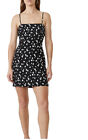 Bardot Mini Spot Graphic Dress Black Revolve Adjustable Straps Nwt Medium Size 8
