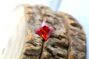 Natura 8.00 Ct Square Shape Garnet Orange Color Loose Certified Gemstone - Picture 1 of 11