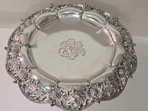 TIFFANY & CO. STERLING SILVER CHRYSANTHEMUM TAZZA - Picture 1 of 12