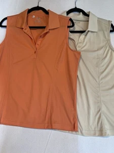 Monterey Club Womens Sleeveless Golf Polo Shirt L Dry Swing Moisture Wicking (2) - Picture 1 of 10