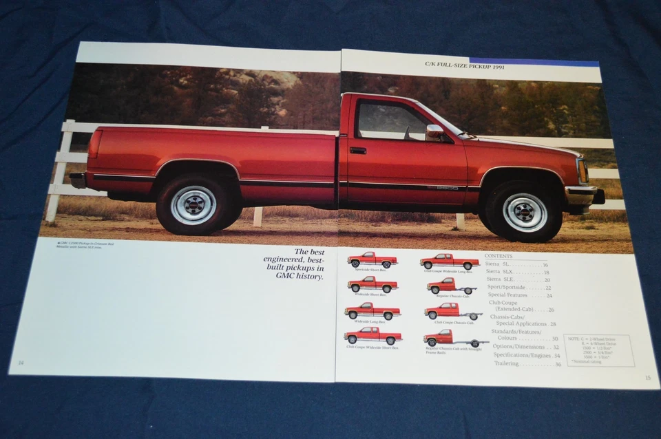 1991 GMC Sierra SLE C2500 Standard Cab Truck Original Dealer Advertisement Ad 91 - Image 1 of 1