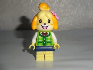 Lego Isabelle 77049 Plaid Vest & Dark Blue Skirt Animal Crossing Minifigure - Picture 1 of 2