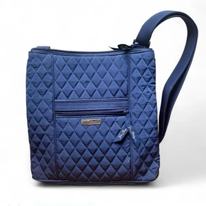 Vera Bradley Blue Quilted Shoulder / Crossbody Purse Bag - Picture 1 of 8