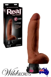 NEW Pipedream Real Feel Deluxe 8 inch Vibrator, Sex Toy, Wild Secrets - Picture 1 of 2