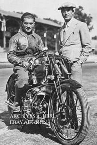 Moto Guzzi 500cc Four Kompressor Rennfahrer Siro Casale & Carlo Guzzi 1930 Monza - Bild 1 von 1