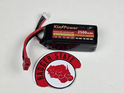 RC LiPo Battery 3S 11.1v 2500mAh 25c Deans Plug MJX Hyper Go Infraction NEW - Image 1 of 4