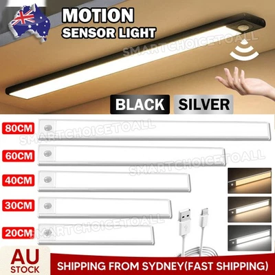 Dimmable LED Motion Sensor Under Closet Light Rechargeable Magnetic Cabinet Lamp - image 1 of 4