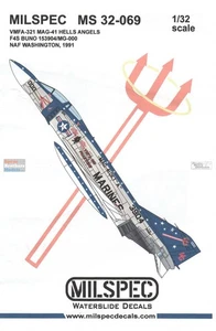 CAMMS32069 1:32 MilSpec Decals - F-4S Phantom II VMFA-321 Hells Angels 1991 - Bild 1 von 2