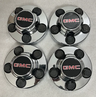 (4) Tapas centrales de rueda cromadas para camioneta GMC Van 1500 1988-1999 OEM GMC Foto 1 de 4